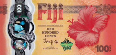 Fiji 100 Centi (2023) - P124 UNC (polimer, comemorativa) foto