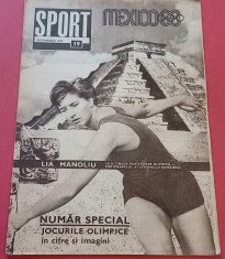 Revista SPORT nr. 19/octombrie 1968 (nr.special-JO Mexic; prezentare FARUL) foto