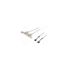 Cablu conector 5pin x2, USB A soclu x2, bra&#355;ara pe slot, lungime 1m, {{Culoare izola&#355;ie}}, BQ CABLE - AK674 1M