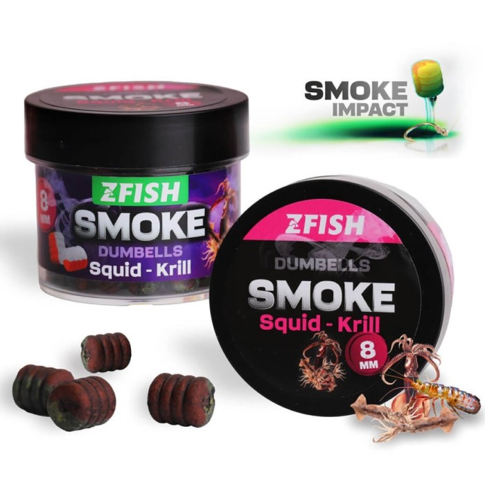 Wafters ZFISH Smoke Pop up Dumbells 8 mm, Squid-Krill, 20g