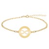 Eternity - Bratara personalizata infinit in cerc din argint 925 placat cu aur galben 24K