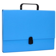Servieta din Carton Laminat A4 OFFICE Products, Capacitate 390 Coli, 319x240x50 mm, Culoare Albastra, Serviete din Carton pentru Documente, Servieta d foto