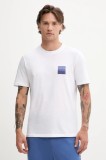 HUGO tricou din bumbac culoarea alb, cu imprimeu, 50544458