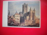 HOPCT 23300 CATEDRALA GENT-- EDUARD GERTNER 1801- 1877- SCOALA GERMANA --MUZEE RUSIA - CP PICTURA --NECIRCULATA
