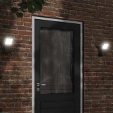 vidaXL Lampă exterioară de perete cu LED, negru, aluminiu turnat