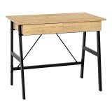 Cumpara ieftin Birou cu sertare Lione, Pako World, Stejar, 90x50x75 cm