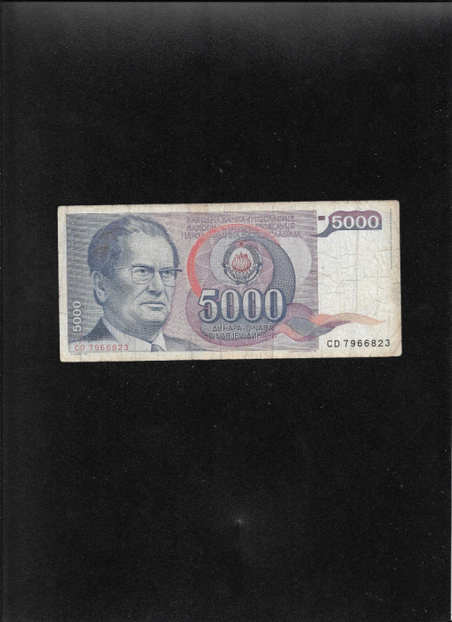 Iugoslavia Yugoslavia 5000 dinara dinari 1985 seria7966823