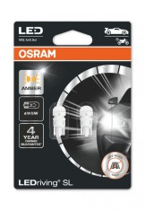 Set Becuri LED W5W Osram, Galben, 2 buc foto
