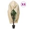 vidaXL Huse de plante din fleece cu fermoar 4 buc. 70 g/m&sup2; 1,2x1,8 m