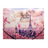 Mapa plastic Panta Plast, A4, inchidere elastic, design paris