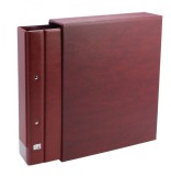 Coperta cu inele si caseta de protectie, Compact A4, Burgundy