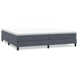 Cumpara ieftin Pat cu arcuri fara saltea Gri inchis 200x220 cm catifea