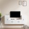 vidaXL Set dulap TV, 4 piese, alb extralucios, lemn prelucrat