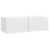 vidaXL Oglindă TV montată pe perete Alb foarte lucios 98 x 41 x 30 cm 898529