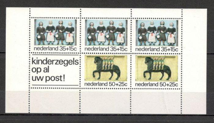 Olanda/Tarile de Jos.1975 Pentru copil:Ornamente de piatra-Bl. GT.88