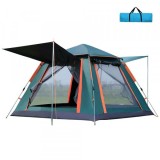 Cort camping 4 persoane 2 usi 200x200x150cm verde inchis Zilan ZTS8464