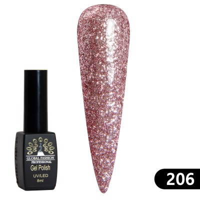 Oja semipermanenta BLACK ELITE, Global Fashion 8 ml, 206 foto