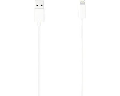 Cablu de date Lightning Hama 1, 50m alb, pentru iPhone/iPod/iPad foto