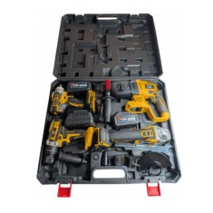 Trusa 4 unelte German Meister cu 2 acumulatori și incarcator 128, 8 Ah