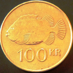 Moneda 100 KRONUR / COROANE - ISLANDA, anul 1995 * cod 4887 B