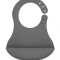 Baveta din silicon babyjem (culoare: gri)