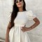 Rochie cu Decupaje Laterale Alba, Rahela