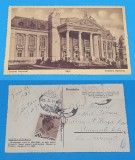 Carte Postala circulata veche anul 1938 - Iasi - Teatrul National, Sinaia, Printata