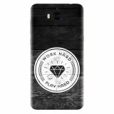 Husa silicon pentru Huawei Y6 2017, Work Hard Play Hard