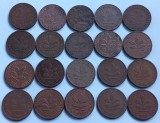 Lot 20 Monede Germania 1 Pfennig, Numismatica, Colectie, Germania