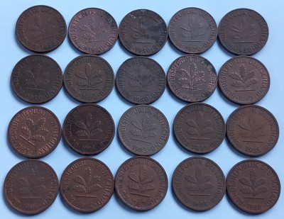 Germania, Lot 1 Pfennig foto