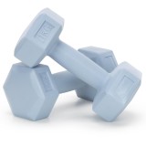 Set gantere hex 2x1 kg, bitum cu invelis rezistent PP, albastru deschis Household NewTrend