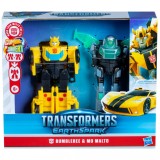 Set 2 figurine Transformers, Earthspark, Bumblee Bee si Mo Malto, F8439