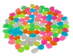 Set 100 pietre decorative fluorescente, culoare Multicolor, AVX-AG653C foto