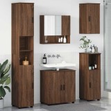 VidaXL Set de mobilier pentru baie 5 pcs Stejar brun 61 x 35 x 64 cm 3392990
