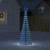 Pom de Crăciun LED 275 LED-uri Albastru 180 cm