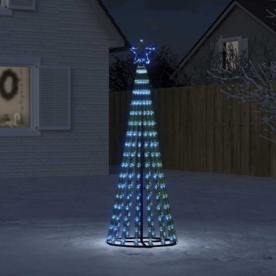 Pom de Crăciun LED 275 LED-uri Albastru 180 cm foto