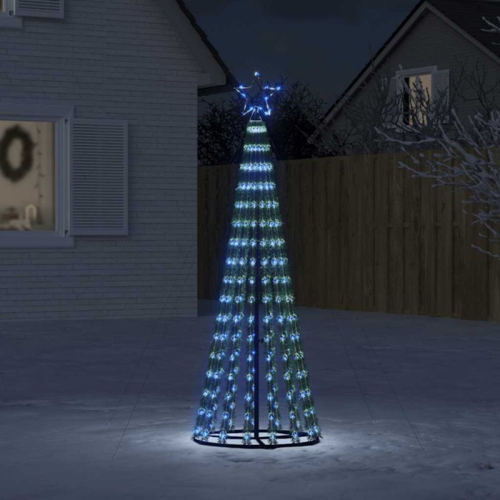 Pom de Crăciun LED 275 LED-uri Albastru 180 cm