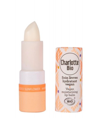 Ruj BIO hidratare si protejare buze, cu ulei cocos, ulei floarea soarelui si unt shea Charlotte Bio foto