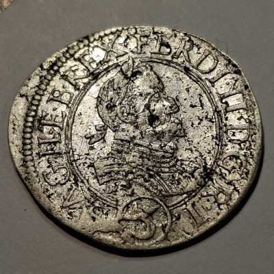 Austria 3 kreuzer 1625 HM Sankt Veit argint Ferdinand ll foto