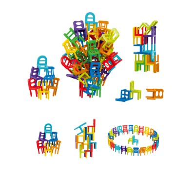 Joc de constructie STEAM - Scaune colorate (72 piese) foto