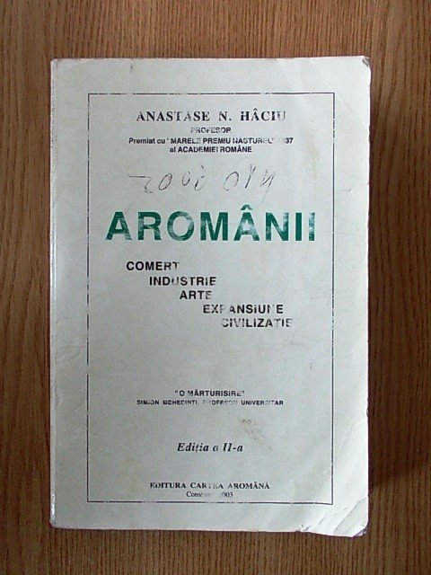 AROMANII- ANASTASE HACIU, coperta uzata R1E