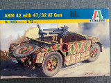 Machetă kit plastic WW II Italeri 1/72 ABM 42 italian cu tun AT 47/32