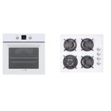 Pachet Cuptor Incorporabil Electric, Studio Casa Venezia Clasic, Ln605Wh, 56L, Clasa A, Termostat, 8 Functii +Plita Gaz Crystal White Venezia, Studio