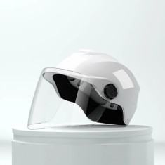 Casca Scuter, Bicicleta electrica, Trotineta, ATV, produs NOU helmet, Alb foto