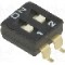 Intrerupator DIP, 2 pozitii, montare SMT, 2 sectiuni, OMRON OCB - A6S-2102-H