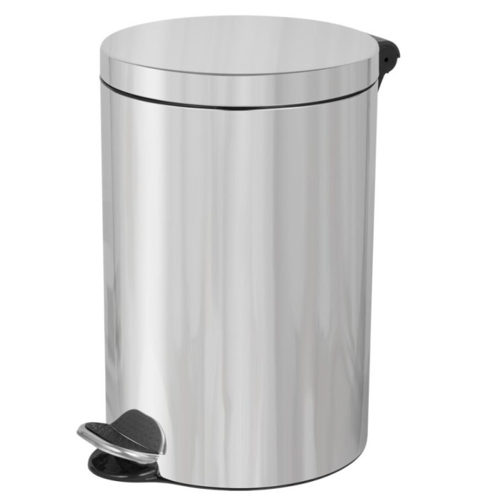 Cos de gunoi cu pedala, capacitate 12 litri, argintiu, PowerX
