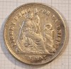 239, Peru, 1 Dinero 1866, KM#190, Argint, excelenta, America Centrala si de Sud