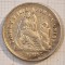 239, Peru, 1 Dinero 1866, KM#190, Argint, excelenta