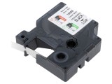 Bandă Transparentă 9mm x 5,5m cu Caracter Negru