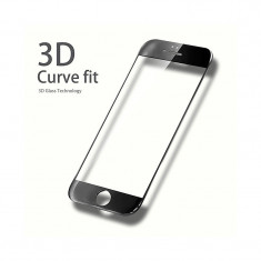 Folie Protectie ecran antisoc Apple iPhone 6 Tempered Glass Full Face 5D neagra Blueline
